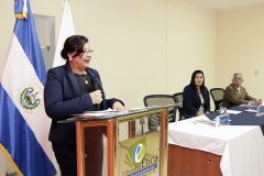 Rosario Anaya de Barillas, integrante del Pleno del TEG, durante discurso en juramentación.