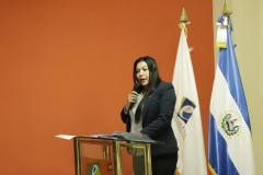 Licda. Laura Hurtado, integrante del Pleno del TEG, durante juramentación